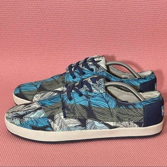 Toms Mens Palm Leaf Pattern Multi Colored Lace Up Casual Sneaker Shoes - Sz 11.5 - Picture 2 of 13